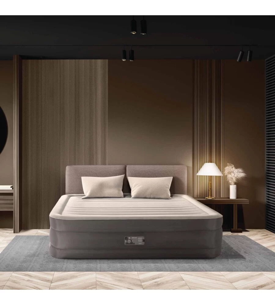 MATERASSO MATRIMONIALE GONFIABILE INTEX "TRUAIRE COMFORT PLUSH" MARRONE 152X203X46 CM - COD. 64036